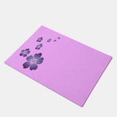 Purple Blumen Fußmatte (Schrägansicht)