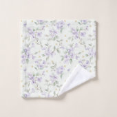 Purple Blumen Gold Stars Moons Badhandtuch Set (Waschlappen)