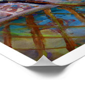 Purple Blumen in einem Bowl Impressionismus Print Poster (Ecke)