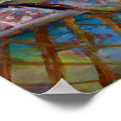 Purple Blumen in einem Bowl Impressionismus Print Poster (Ecke)