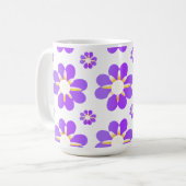 Purple Blumen Kaffeetasse (Vorderseite Links)