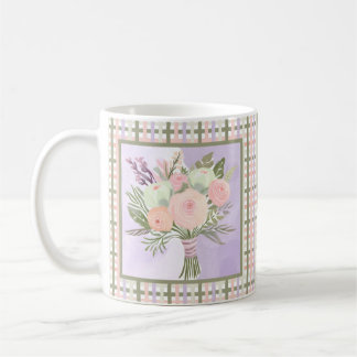 Purple Blumen Kaffeetasse