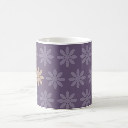 Purple Blumen Kaffeetasse (Mittel)