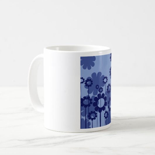 Purple Blumen Kaffeetasse (Vorderseite Links)