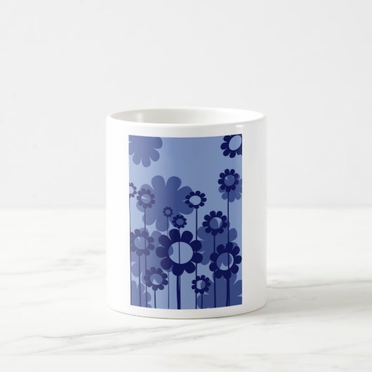 Purple Blumen Kaffeetasse (Mittel)