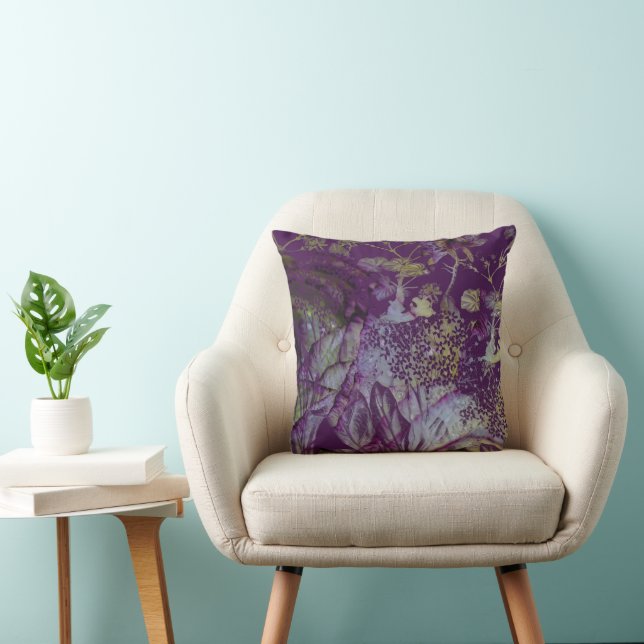 Purple Blumen Kissen (Stuhl )