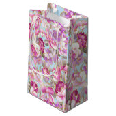 Purple Blumen Kleine Geschenktüte (Rückseite Schrägansicht)