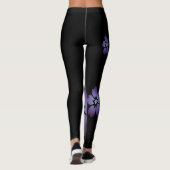 Purple Blumen Leggings (Rückseite)