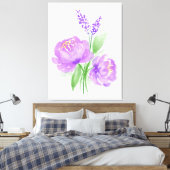 Purple Blumen Leinwanddruck (Insitu (Schlafzimmer))