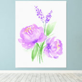 Purple Blumen Leinwanddruck (Insitu (Holzboden))