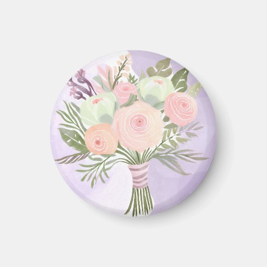 Purple Blumen Magnet (Vorne)