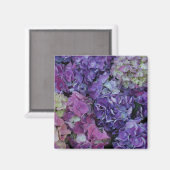 Purple Blumen Magnet (Vorderseite/Rückseite)