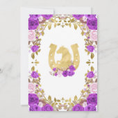 Purple Blumen Mexikanische Fiesta Paare Dusche Einladung (Rückseite)