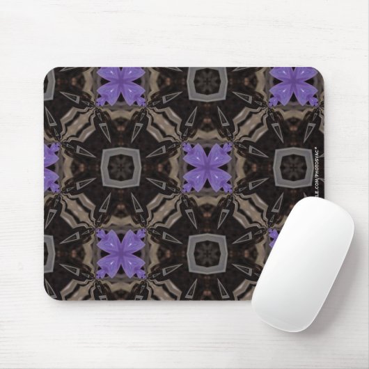 Purple Blumen Mousepad (Mit Mouse)