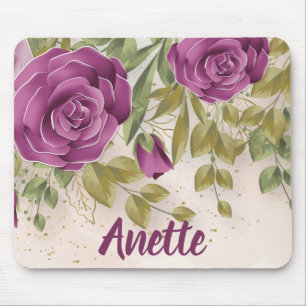 Purple Blumen Mousepad