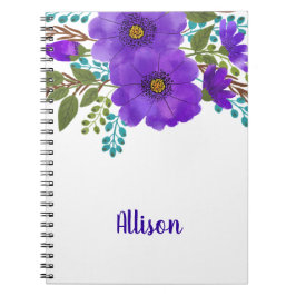 Purple Blumen Notizblock