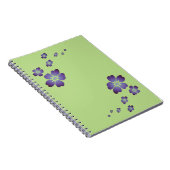 Purple Blumen Notizblock (Rechte Seite)