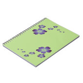 Purple Blumen Notizblock (Linke Seite)