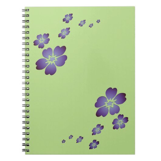 Purple Blumen Notizblock (Vorderseite)