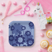 Purple Blumen Pappteller (Party)