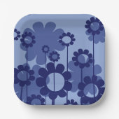 Purple Blumen Pappteller (Vorderseite)