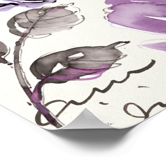 Purple Blumen Poster (Ecke)