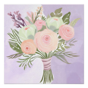 Purple Blumen Poster