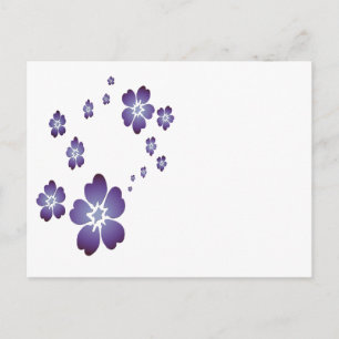 Purple Blumen Postkarte