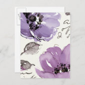 Purple Blumen Postkarte (Vorne/Hinten)