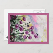 Purple Blumen Postkarte (Vorne/Hinten)