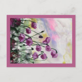 Purple Blumen Postkarte (Vorderseite)
