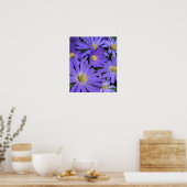 Purple Blumen Print Blue Daisis Art Poster Print (Küche)