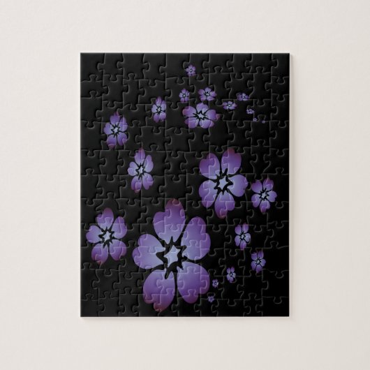 Purple Blumen Puzzle (Vertikal)