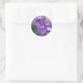 Purple Blumen Runder Aufkleber (Tasche)
