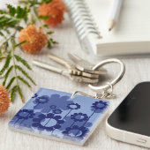 Purple Blumen Schlüsselanhänger (Vorderseite rechts)