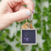 Purple Blumen Schlüsselanhänger (Hand)