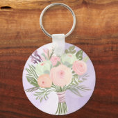 Purple Blumen Schlüsselanhänger (Vorderseite)