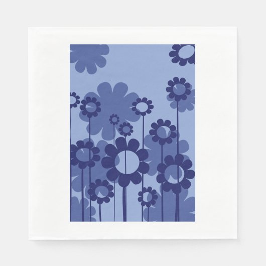 Purple Blumen Serviette (Vorderseite)