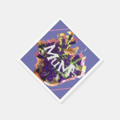 Purple Blumen Serviette (Ecke)