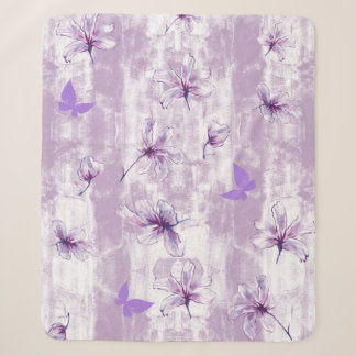 Purple Blumen Sherpadecke