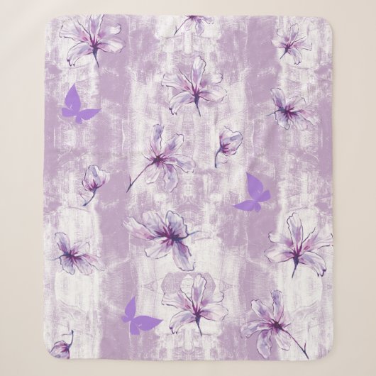 Purple Blumen Sherpadecke (Vorderseite)