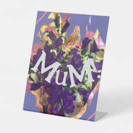 Purple Blumen Sockelschild