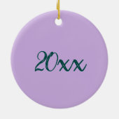 Purple Blumen Sommernaturfotografie Keramik Ornament (Hinten)