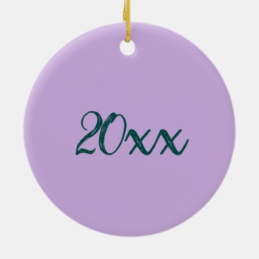 Purple Blumen Sommernaturfotografie Keramik Ornament (Hinten)