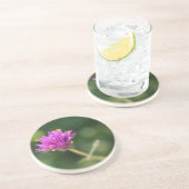 Purple Blumen Sommernaturfotografie Sandstein Untersetzer (Seite)