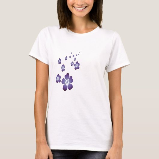 Purple Blumen T-Shirt (Vorderseite)
