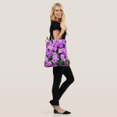 Purple Blumen Tasche (Am Model)