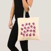 Purple Blumen Tote Tasche (Vorderseite (Produkt))