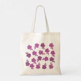 Purple Blumen Tote Tasche