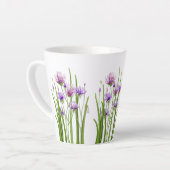 Purple Blumen und Bugs Latte Tasse (Linke Ecke)